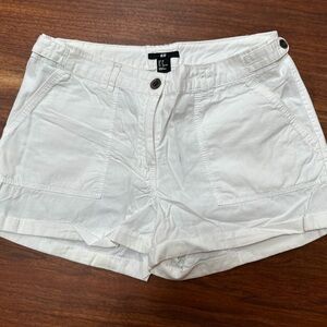 H&M Women's White Cargo Shorts